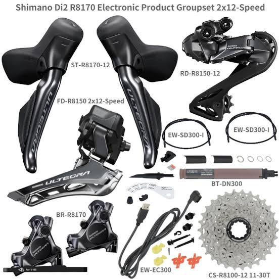 SHIMANO ULTEGRA Di2 Groupset 12 SPEED R8170 XCADEY custom build